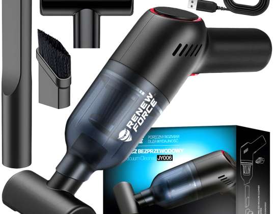 Handheld Car Vacuum Cleaner Cordless Powerful Cordless + Tips JY006