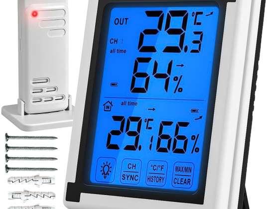Vejrstation termometer hygrometer WIRELESS EN8822C