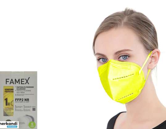 Famex FFP2 kollased kaitsemaskid, 10 tk – CE-sertifikaadiga ohutu hingamise ja mugavuse tagamiseks