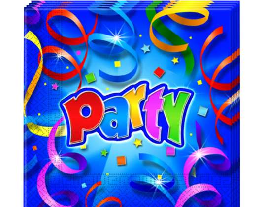 Party Streamers Prismatic 20 pappersservetter 2 lager 33x33cm