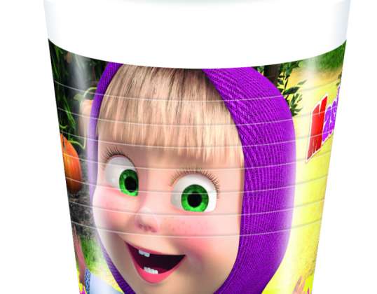 Masha and The Bear 8 Plastic Mug 200 ml Package of 8 pieces