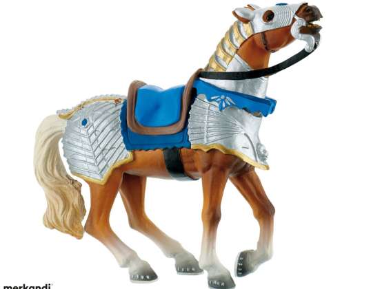 Синя фігурка лицарського бойового коня