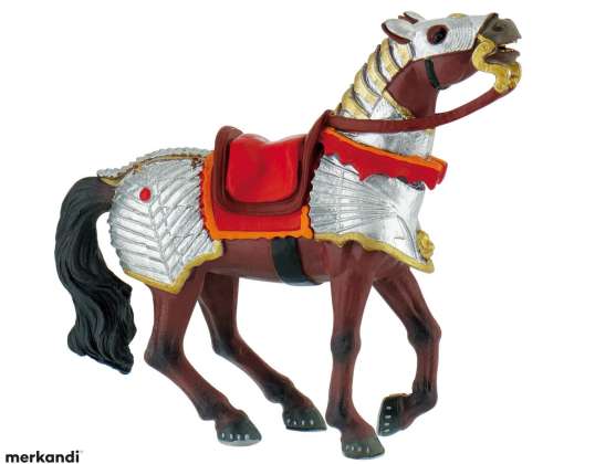 Şövalye Savaş Atı Kırmızı Heykelcik