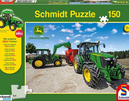 John Deere Tractors 5M Series 150 piezas con complemento SIKU Tractor Puzzle