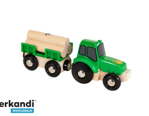BRIO 33799   Traktor mit Holz Anhänger