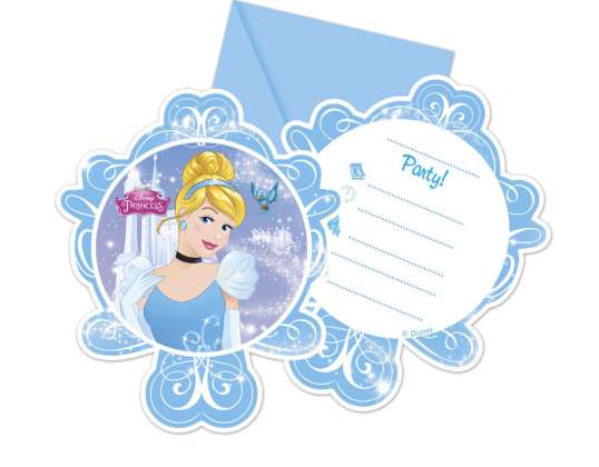 Cinderella&#039;s Fairytale   6 Einladungskarten mit Umschlag