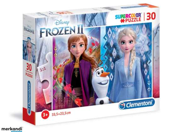 Clementoni 20251 30 Teile Süper Renkli Bulmaca Disney Frozen 2 / Karlar Frozen 2