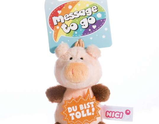 Nici Schwein Du bist toll 8 cm mit Loop Pendentif