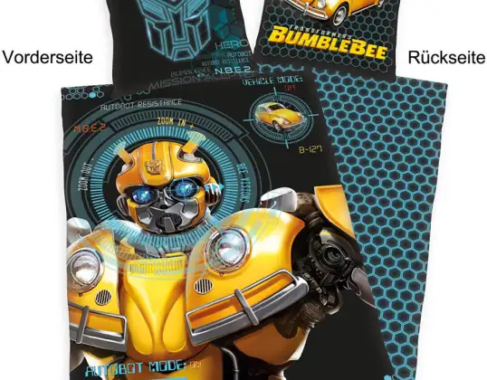 Transformers Bumblebee Set Biancheria da Letto 135 x 200 cm 80 x 80 cm