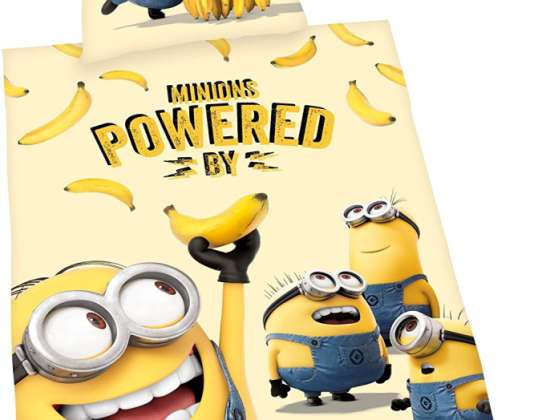 Minions vendbart sengetøy Renforcé 80 x 80 / 135 x 200 cm