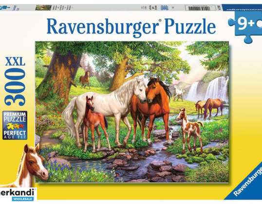 Ravensburger 12904 XXL Puzzle Caballos salvajes junto al río