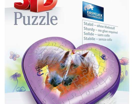 Ravensburger 11171 3D Puzzle Coração Caixa Cavalos