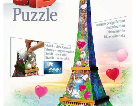 Ravensburger 11183 3D-puslespill Eiffeltårnet Love Edition