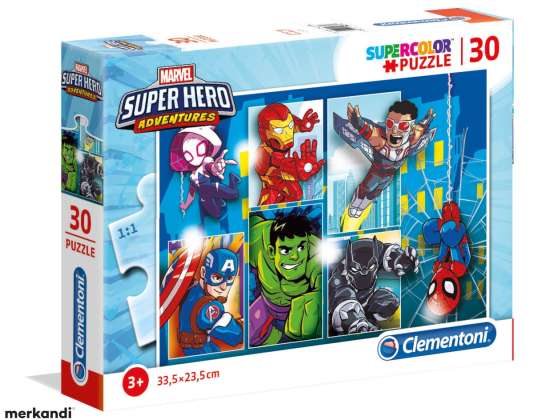Clementoni 20256 30 pièces SuperColor Puzzle Superhero