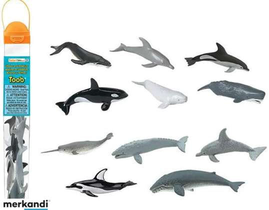 Safari 694704 whales and dolphins toob miniature replica