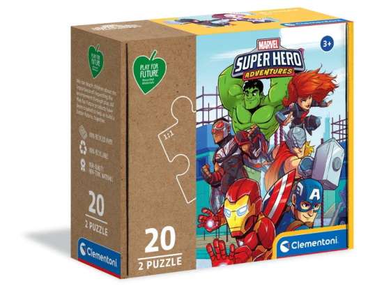 Clementoni 24775 Marvel Superheroes 2x20 Peças Puzzle Play for Future
