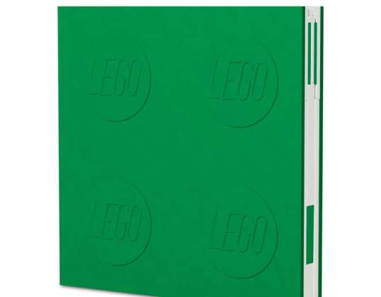 LEGO® lockable notebook with gel pen color green