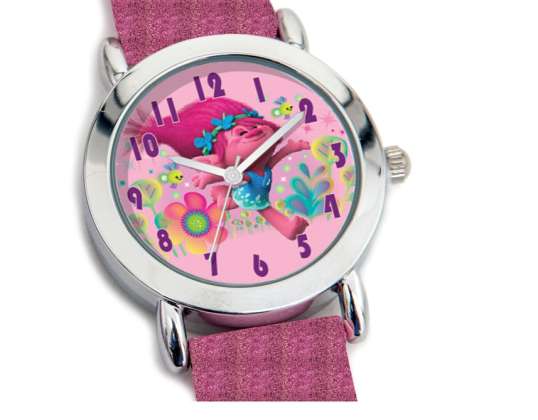 Trolls Analogue Watch with Leather Strap