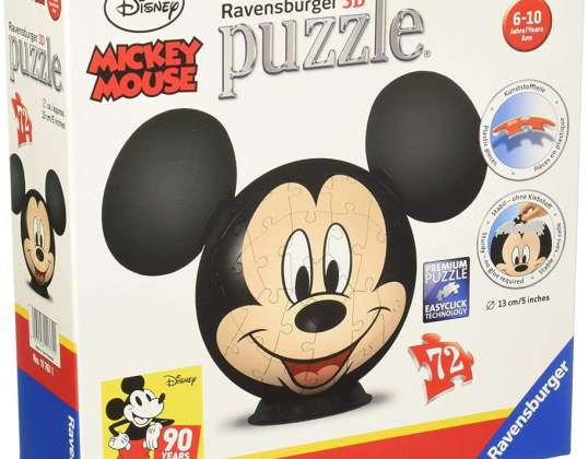 Ravensburger 11761 3D puzzle Disney Myšiak Mickey