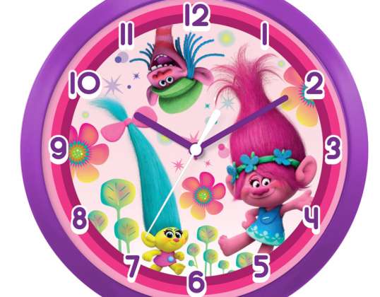 Trolls   Wanduhr   24 cm