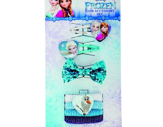 Disney Frozen Set with 2 hair clips, 1 hair clip, 4 braid holders