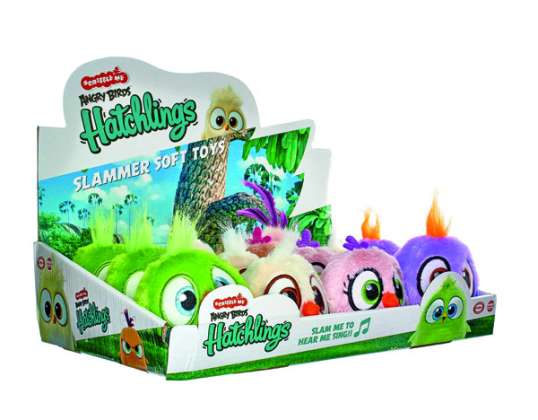 Hatchlings Slammers 8 cm plush with sound 5 different characters to collect with different sounds