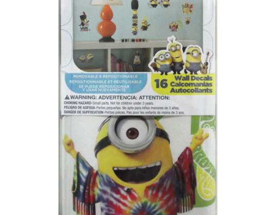 Despicable Me wall stickers 4 sheets 25x45 cm 16 elements