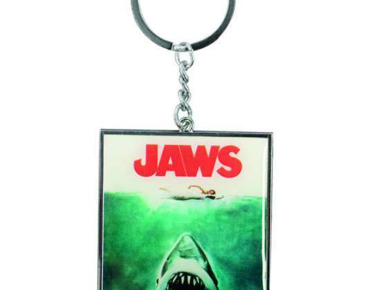 Jaws   bedruckter Metall Schlüsselanhänger