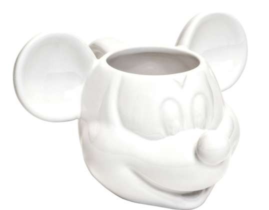 Дисни Мики Маус 3D керамична чаша бяла