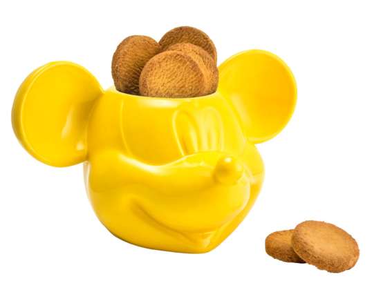 Disney Mickey Mouse 3D seramik kurabiye kavanozu sarı