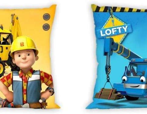 Bob the Builder Taie d’Oreiller « Scoop & Lofty » 40x40cm