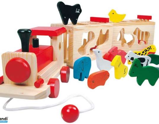 Bino &; Mertens Zoo Trenino Stecktiere Zug
