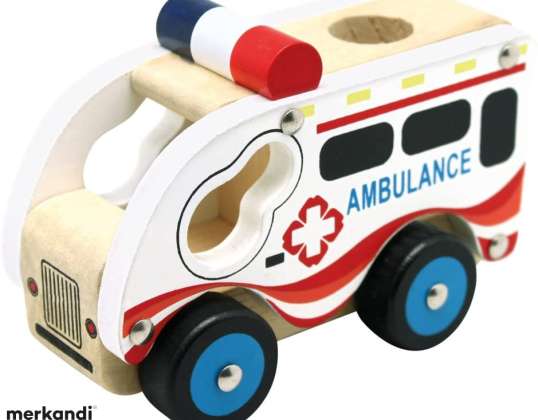 Bino & Mertens Wooden Car Ambulance