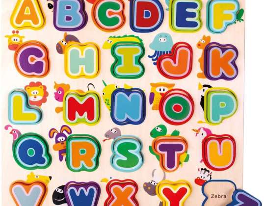 Bino & Mertens English Alphabet with Animals Puzzle