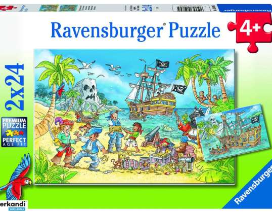 Ravensburger 05089   Die Abenteuerinsel   Puzzle   2 x 24 Teile