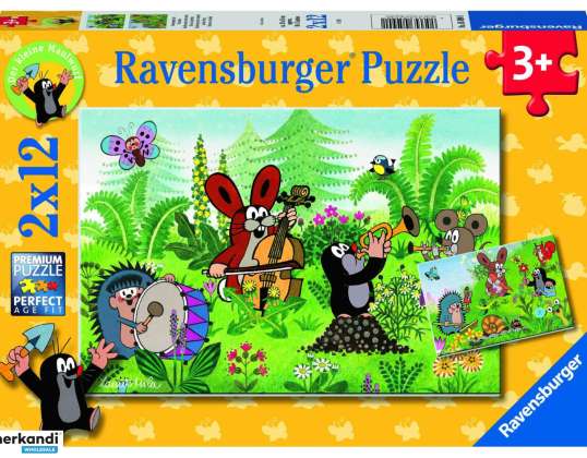 Ravensburger 05090   Gartenparty mit Freunden   Puzzle   2 x 12 Teile