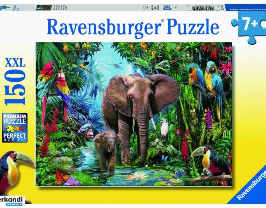 Ravensburger 12901 Jungle Elephant Puzzle 150 pièces