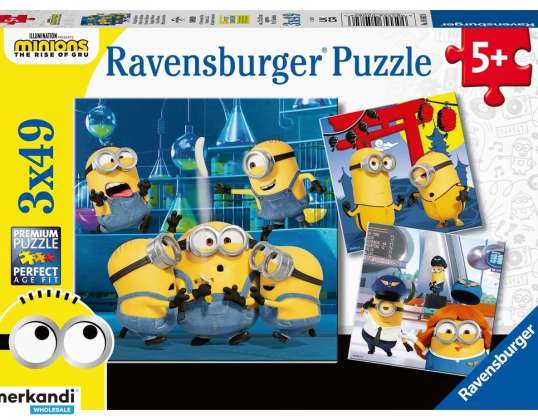 Ravensburger 05082 Minion Funny Minions 3x 49 Pieces Puzzle