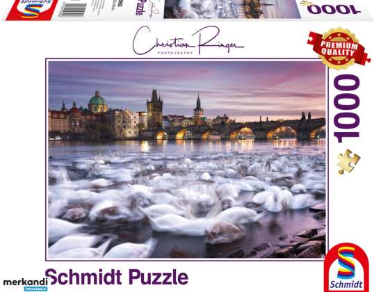 Christian Ringer Prága hattyúk 1000 darab puzzle