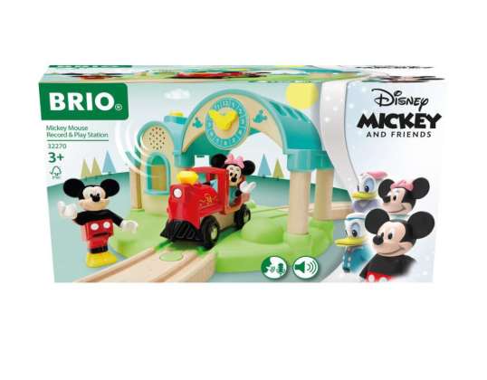 BRIO 32270 Mickey Mouse Station s funkciou nahrávania