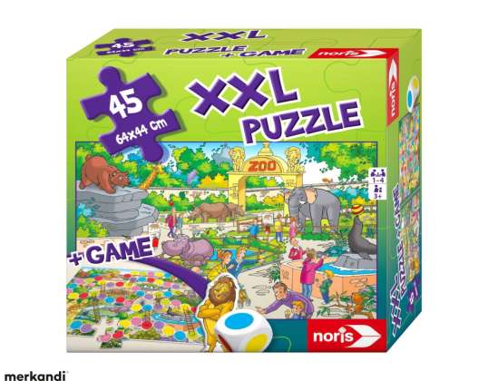 Noris   XXL Puzzle Zoo 2 in 1 mit Spiel