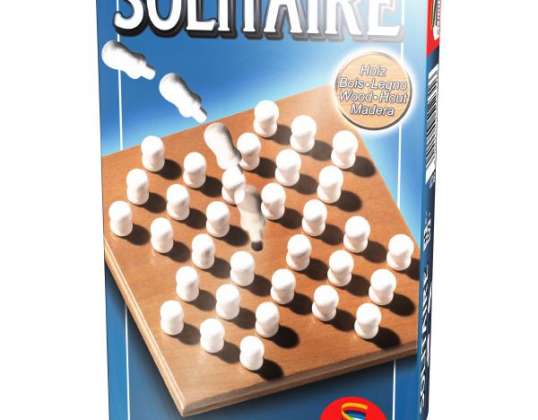 Solitaire bring-along game in metal tin