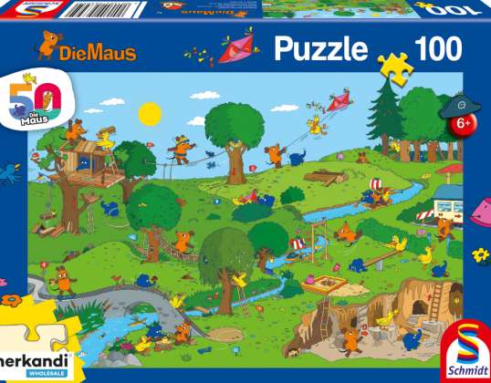 Il topo nel parco giochi 100 pezzi puzzle