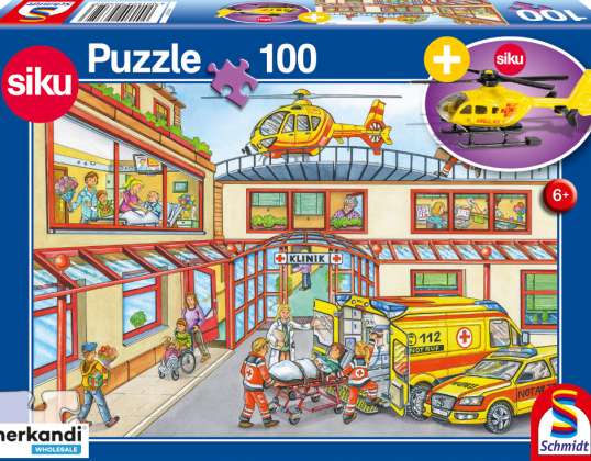 Rescue Helicopter 100 Piece Puzzle with Add on Rescue Helicopter