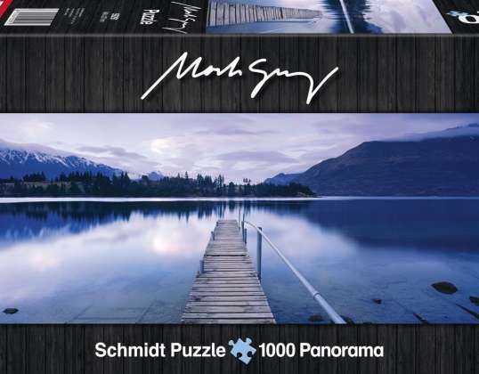 Gray Panorama Puzzle Lake Wakatipu New Zealand 1000 Piece Puzzle