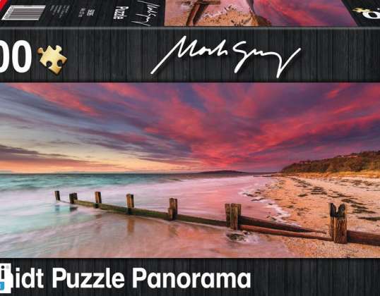 Marko Grėjaus panoramos dėlionė McCrae paplūdimys Morningtono pusiasalis Viktorija Australija 1000 dalių dėlionė