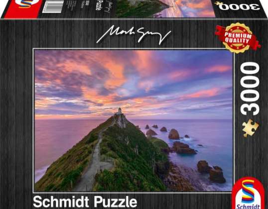 Nugget Point Lighthouse The Catlins South Island Nueva Zelanda Rompecabezas de 3000 piezas