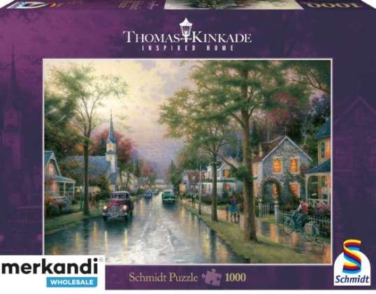 Thomas Kinkade Morning in the Small Town 1000 Piece Puzzle