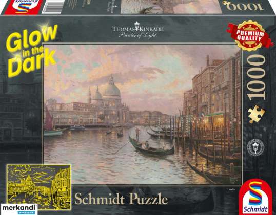 Thomas Kinkade In The Streets of Venice 1000 Pieces GID Puzzle