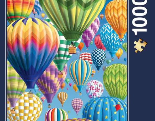 Colorful balloons in the sky puzzle 1000 pieces